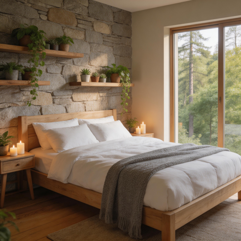 自然风卧室静谧一角图片