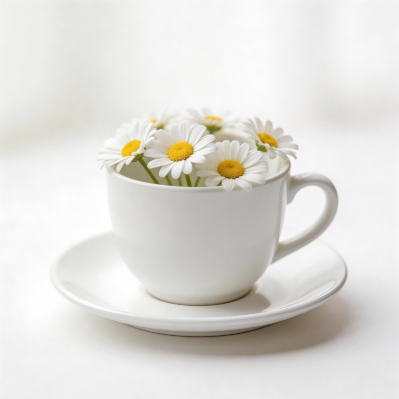 雏菊杯中绽放图片