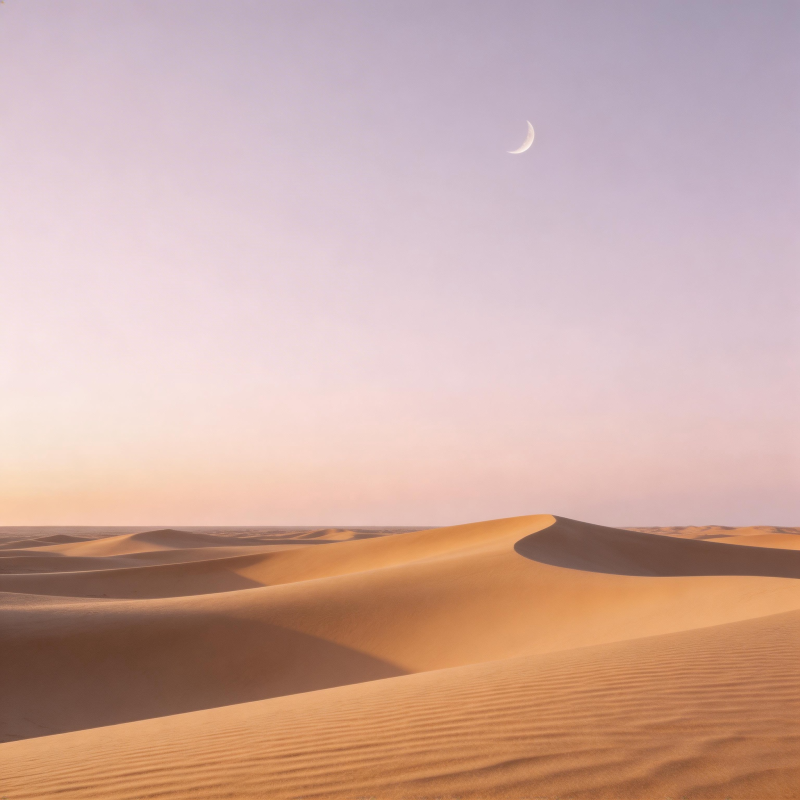 沙漠月牙图片