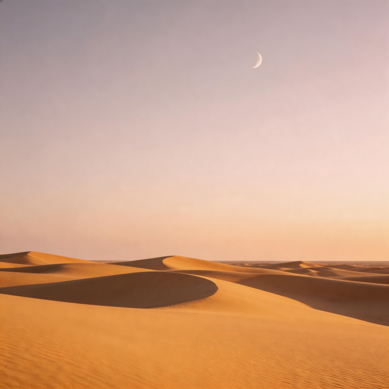 沙漠月牙图片