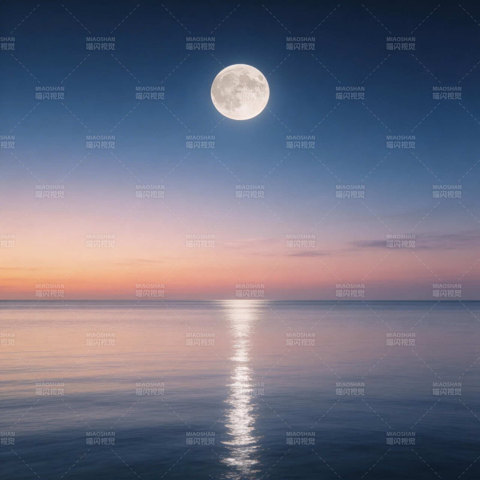月光海面图片