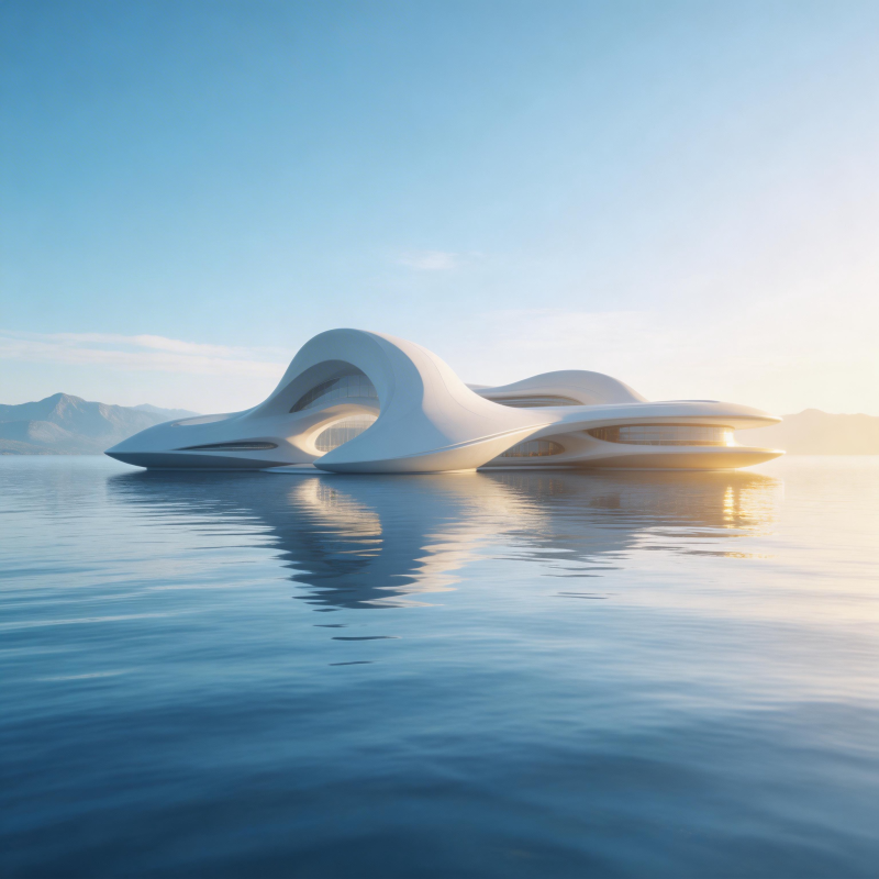 未来之舟 静泊湖心图片