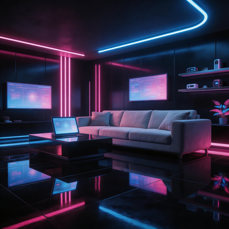 霓虹未来客厅图片