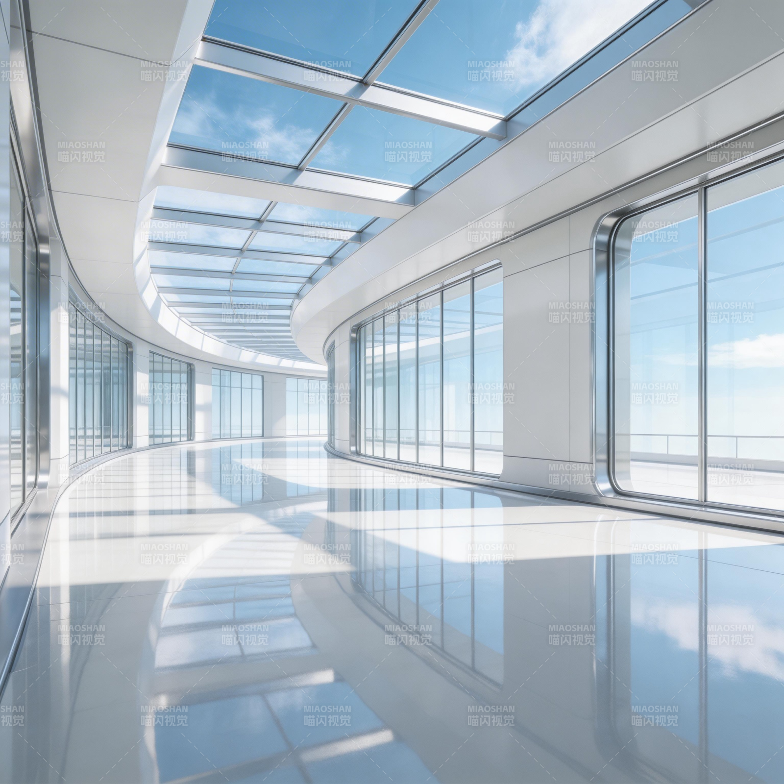 现代建筑走廊图片