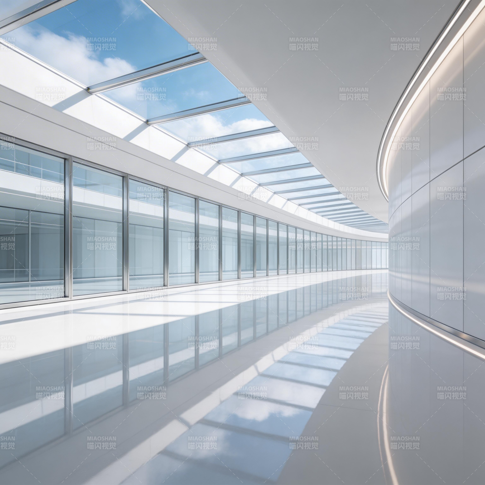 现代建筑长廊图片