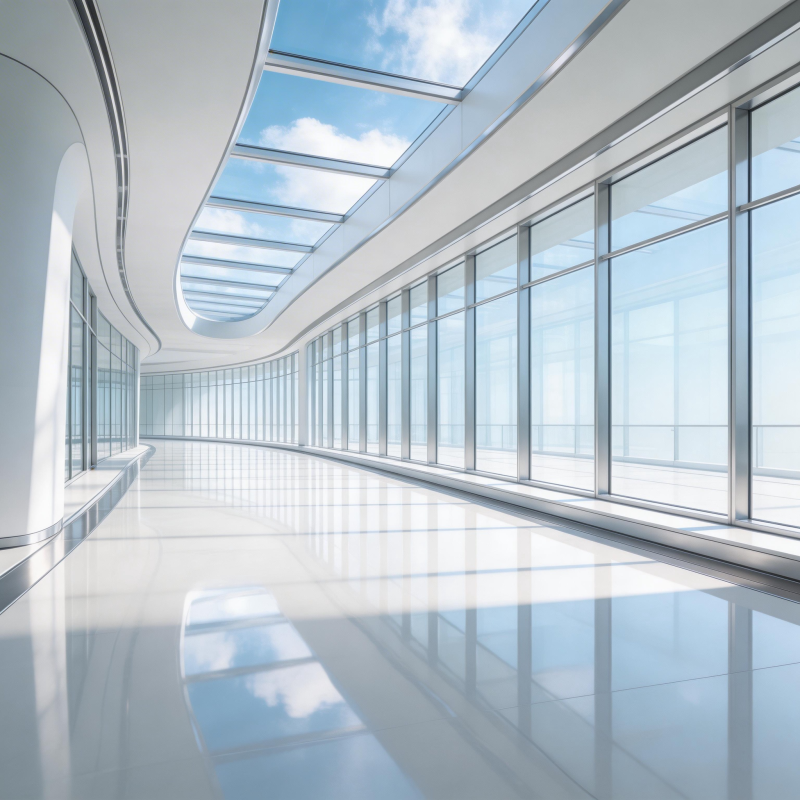 现代玻璃长廊图片