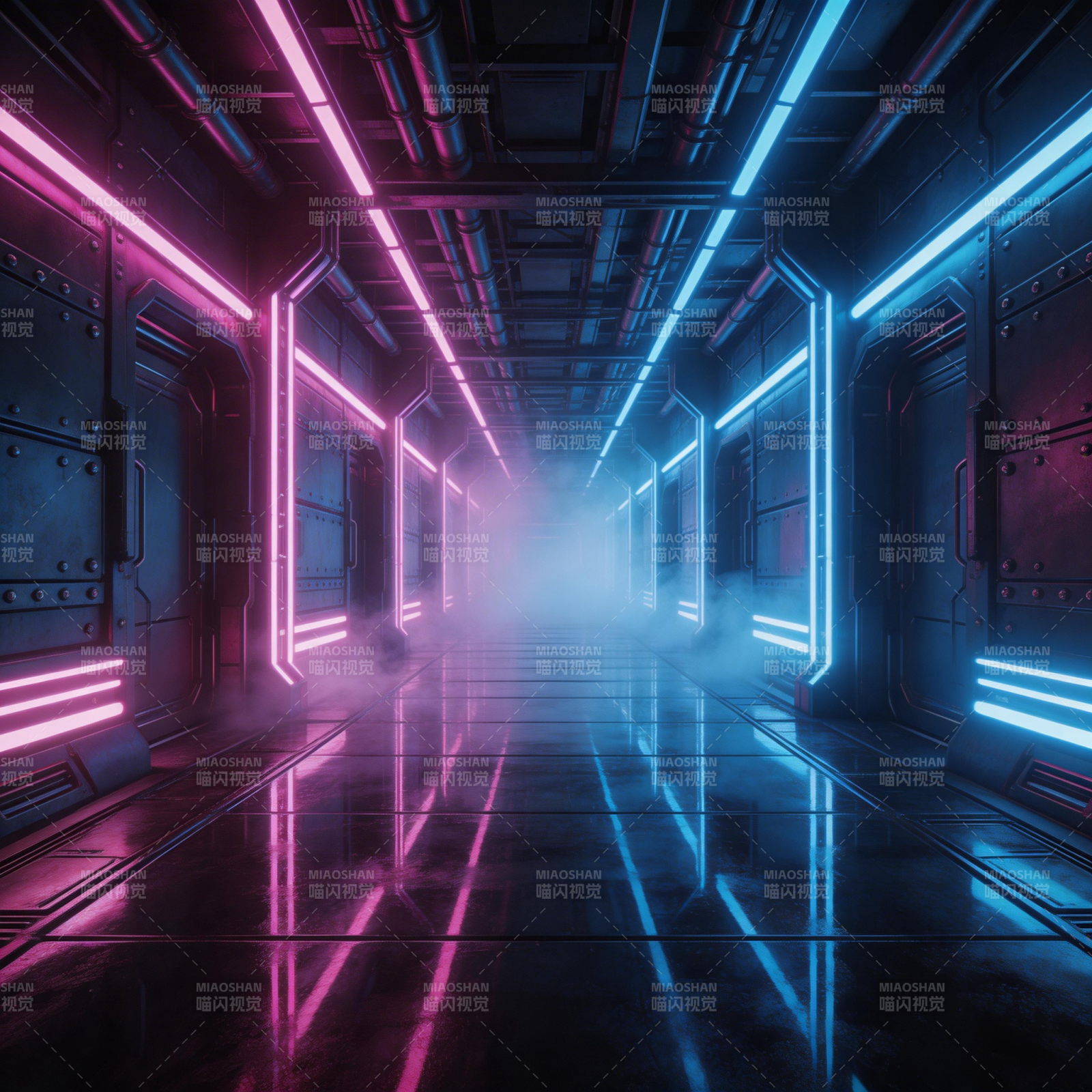 霓虹科幻走廊图片