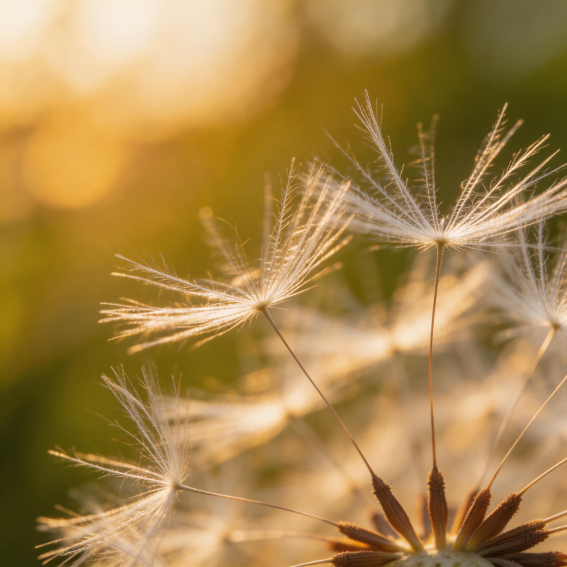 蒲公英的轻盈飞翔图片