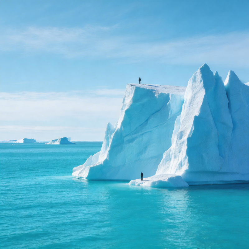 冰山之巅 孤影伫立图片