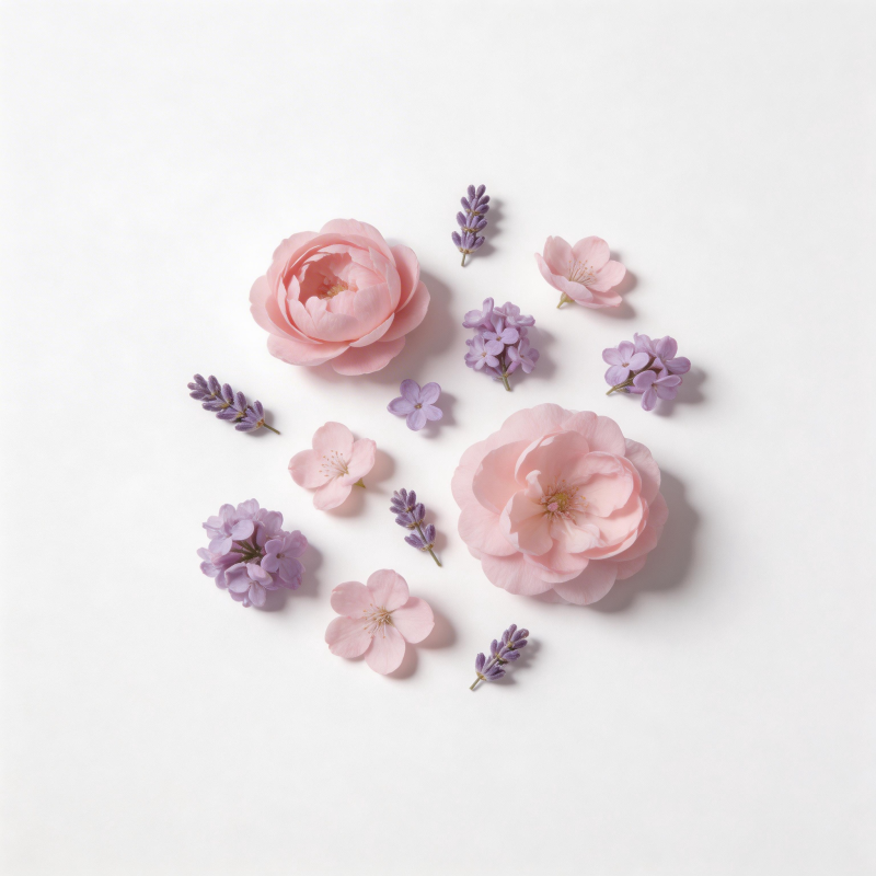 粉紫花艺静谧美图片