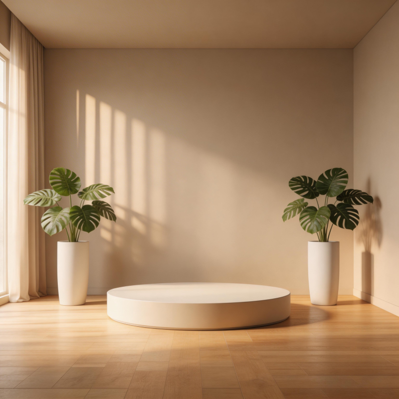 阳光下的绿植空间图片