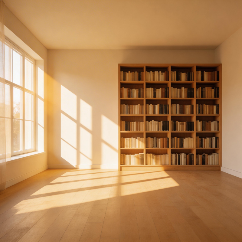 阳光洒满书屋图片