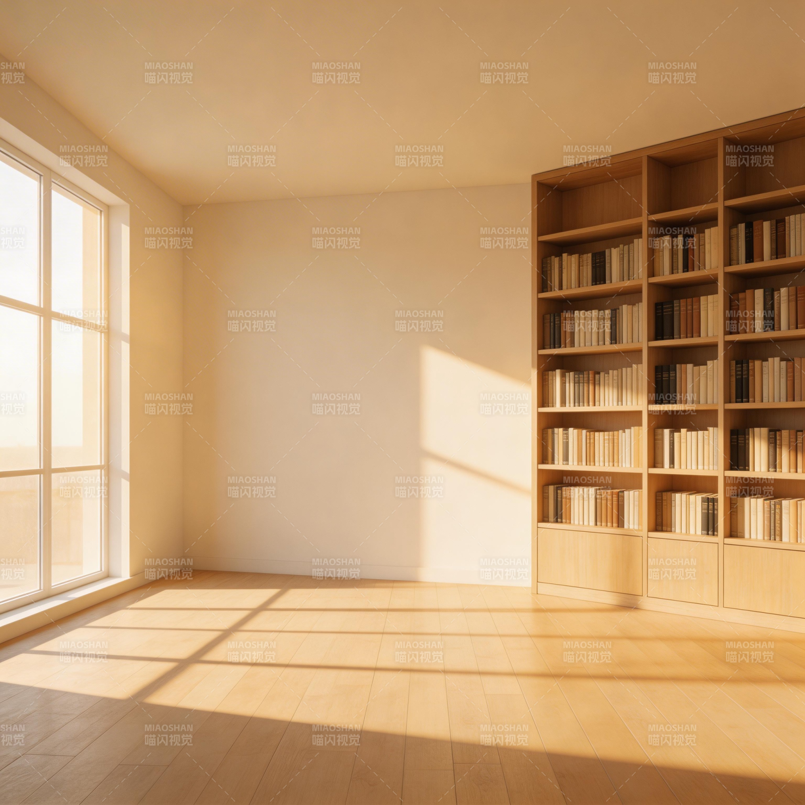 阳光洒满书屋图片