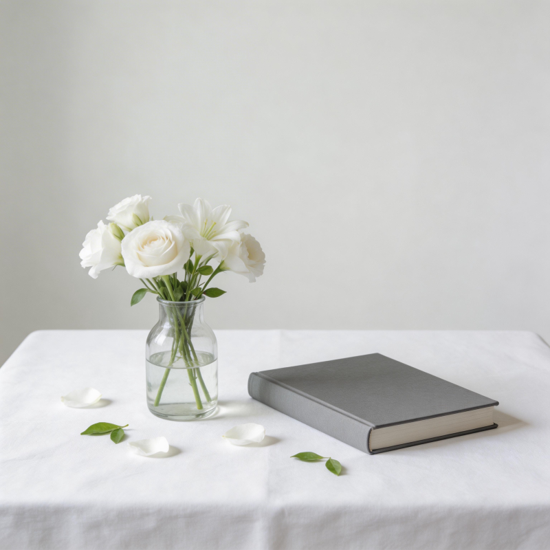 花与书的静谧时光图片