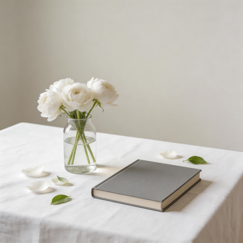 花与书的静谧时光图片