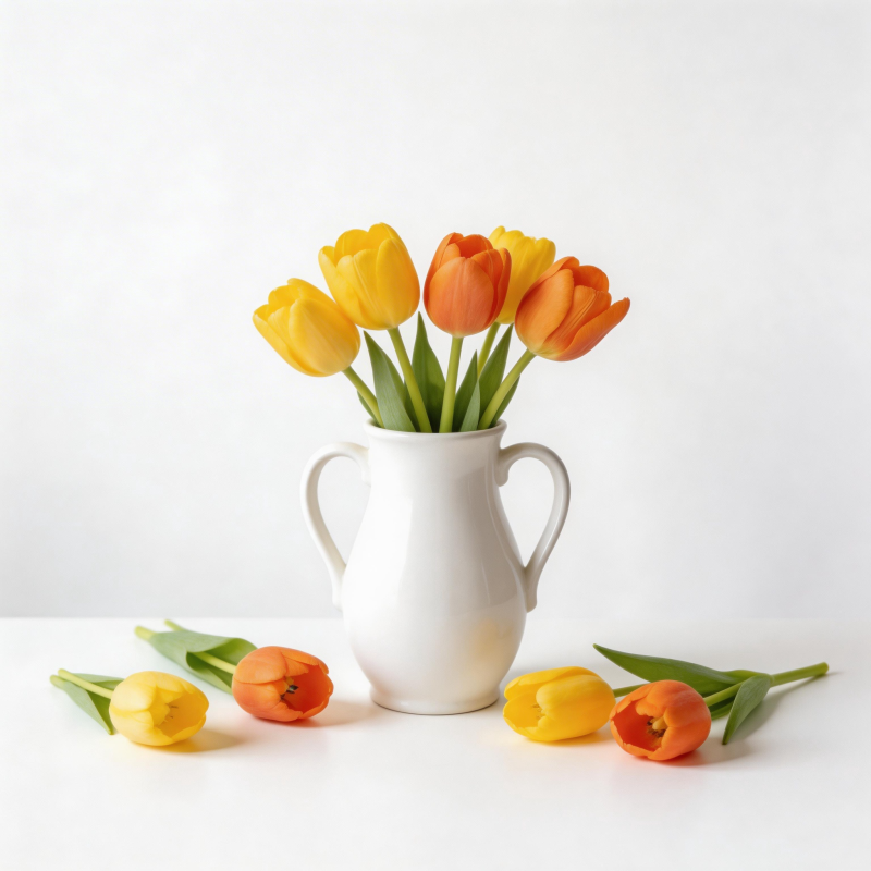 春日郁金香静物图片