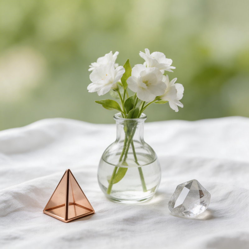 花瓶与水晶静物图片