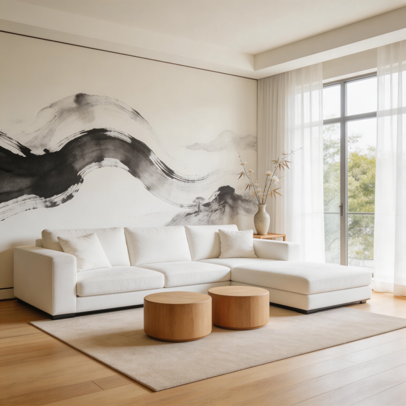 极简客厅艺术风图片