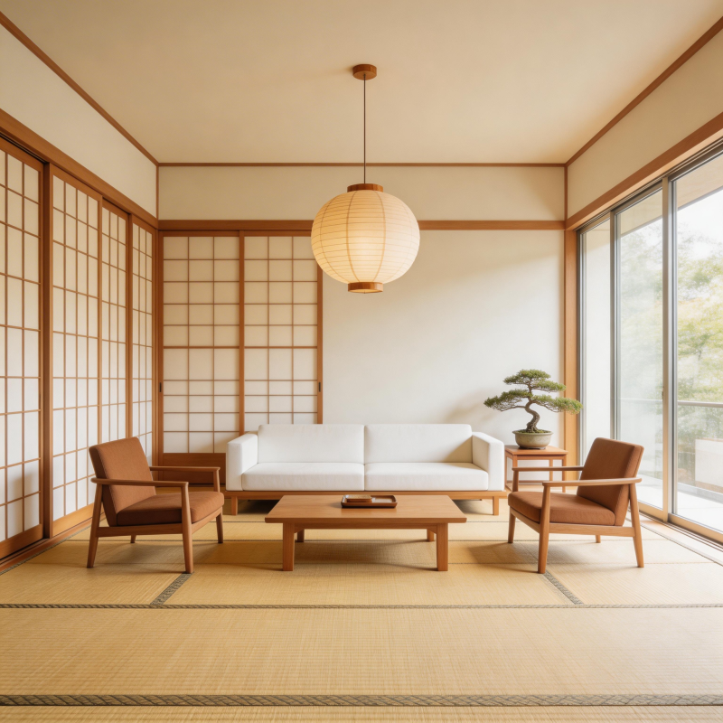 日式禅意客厅图片