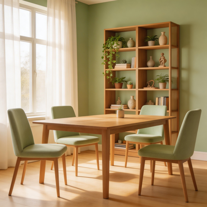 绿意盎然的用餐角图片