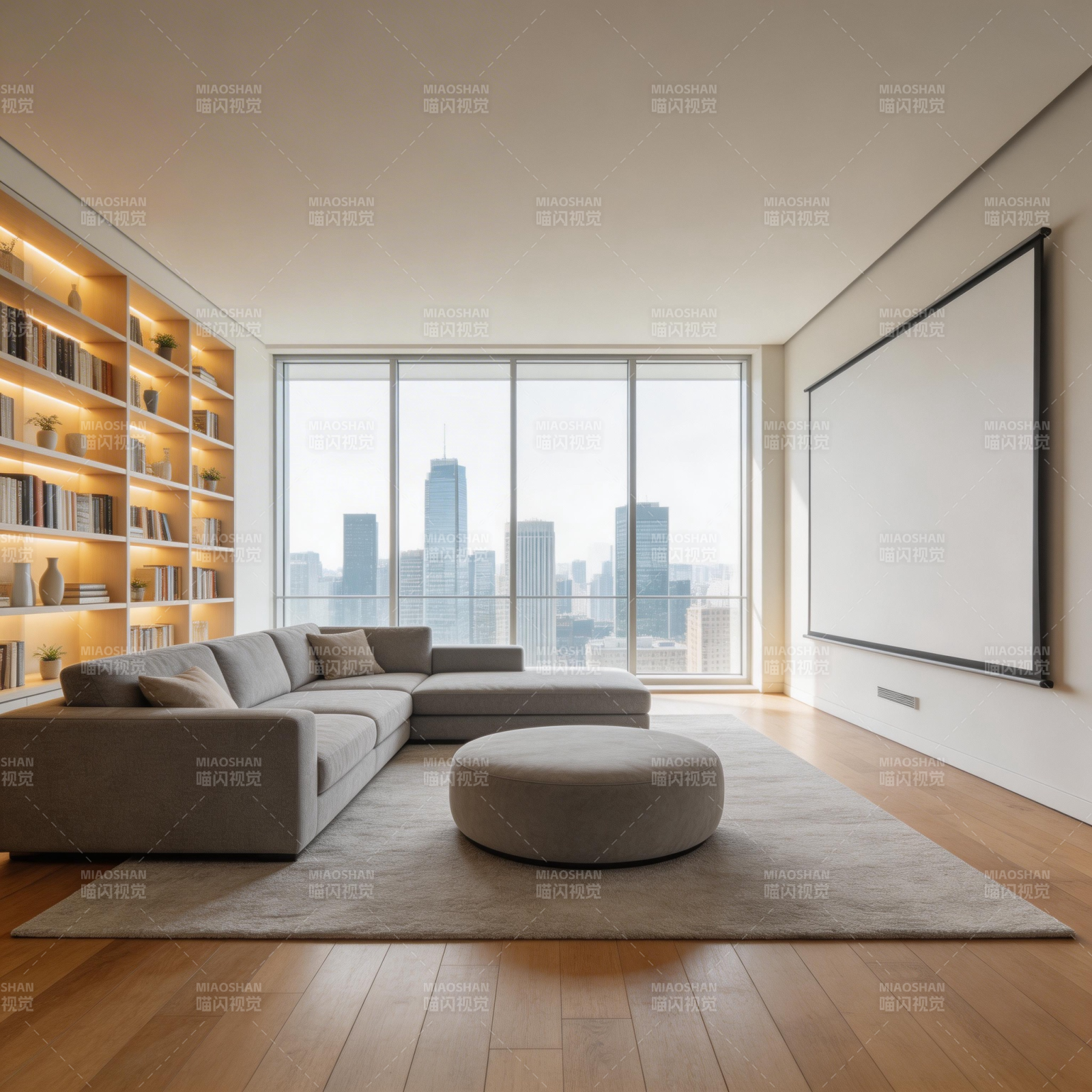 现代客厅全景图图片