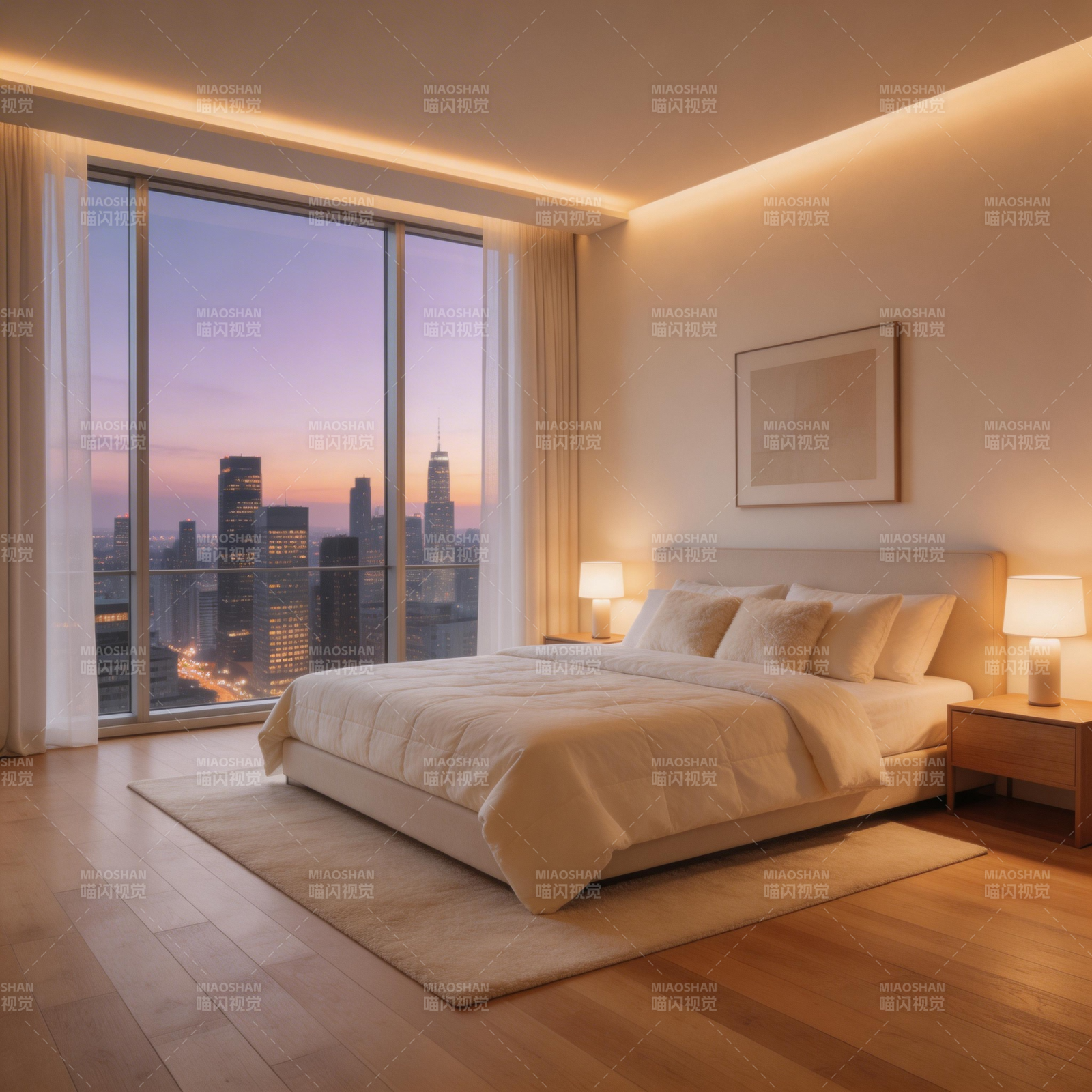 都市夜景卧室图片