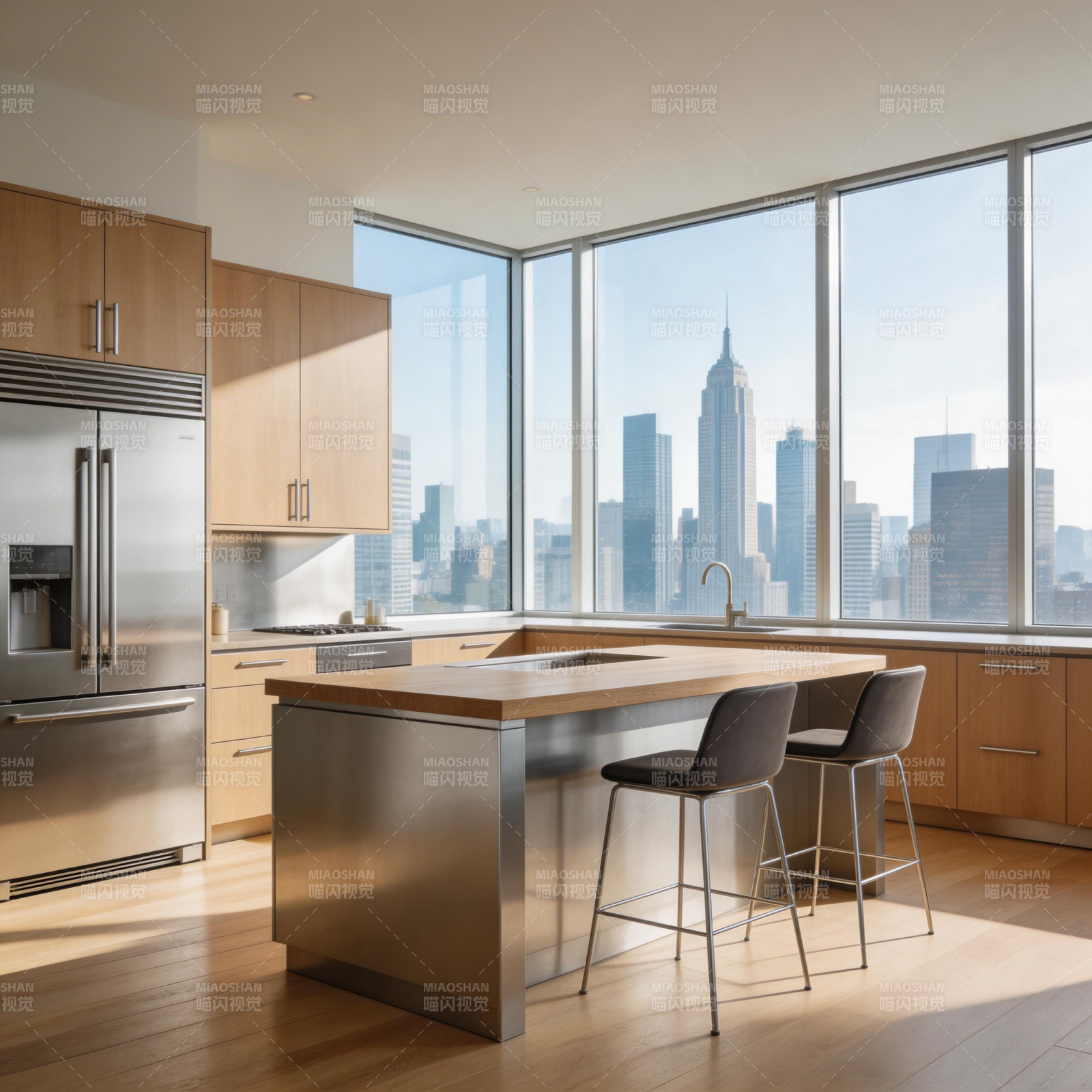 都市厨房美景图片