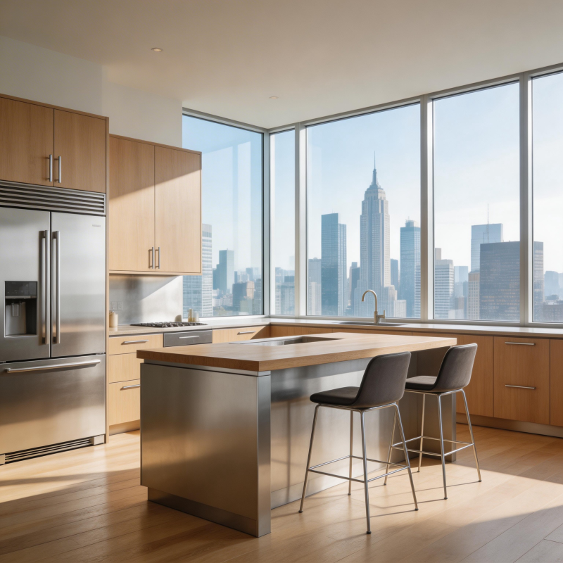 都市厨房美景图片