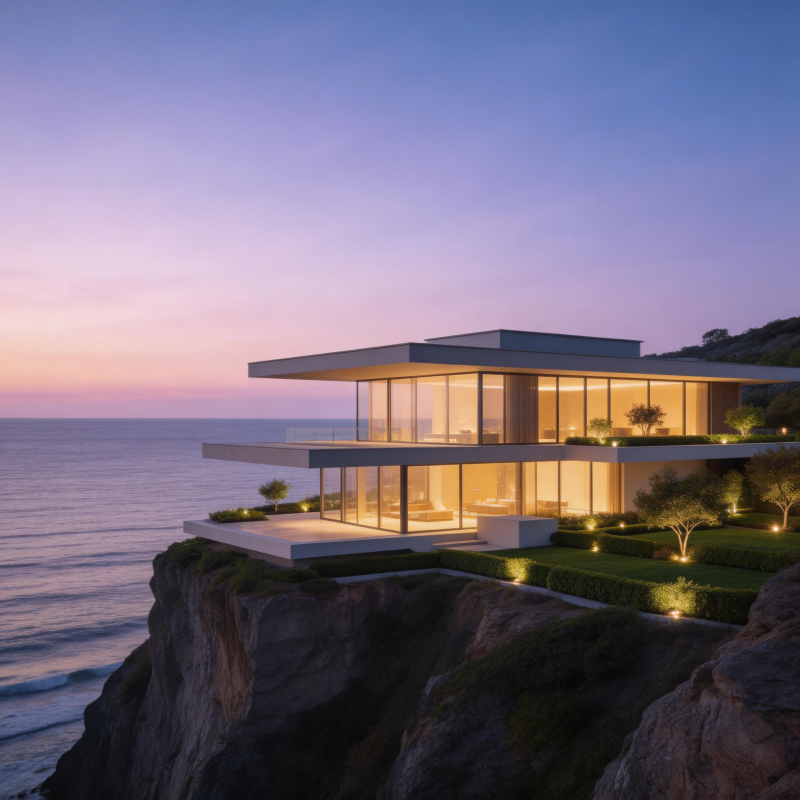 悬崖海景豪宅图片