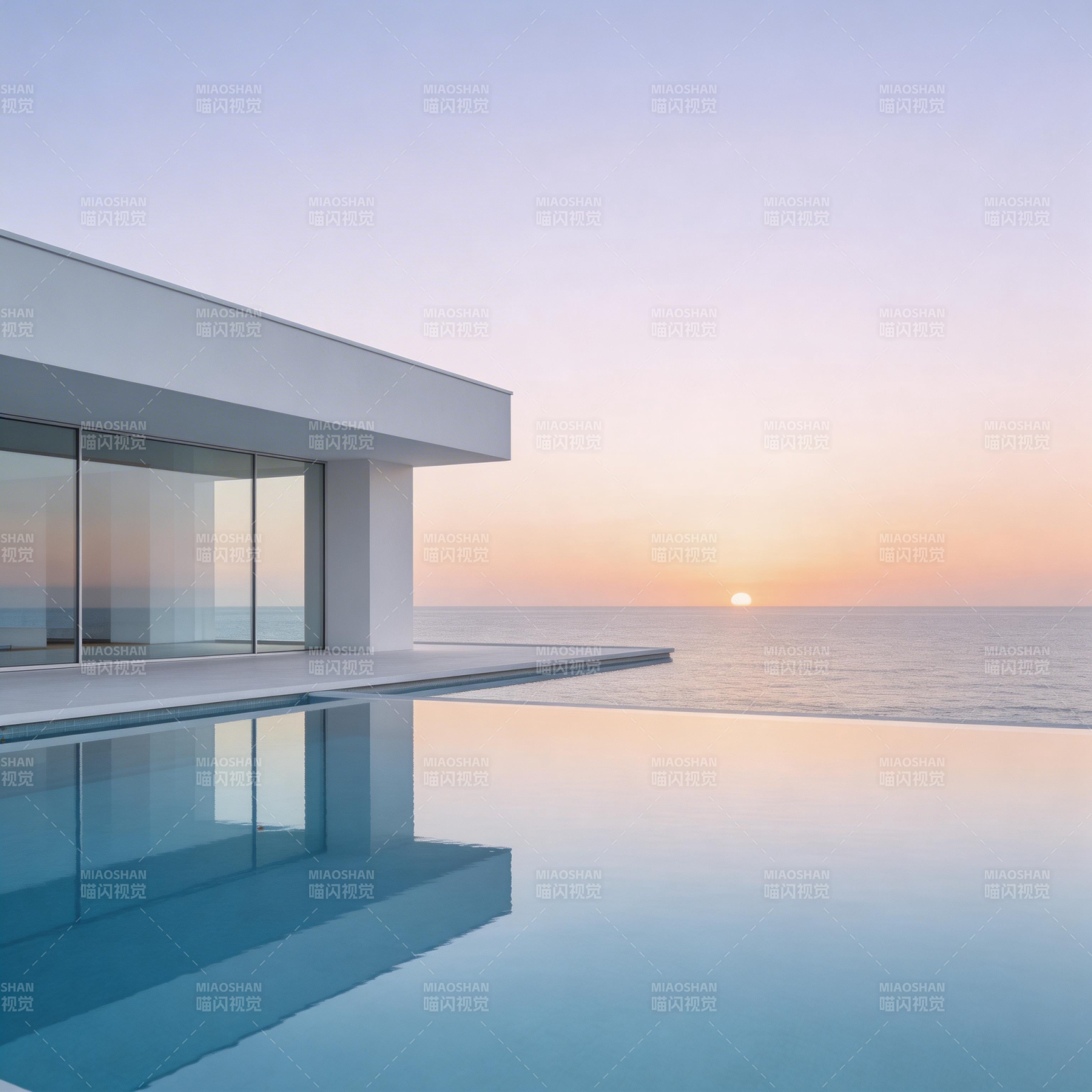 海天一色 静谧泳池图片