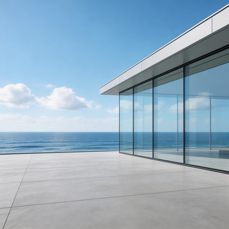 海景玻璃屋图片