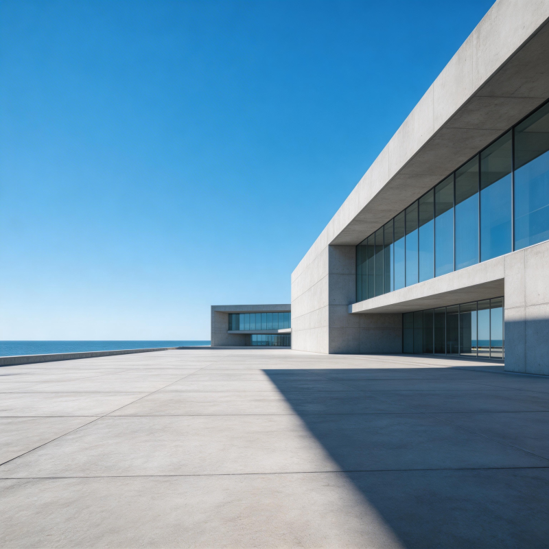 现代建筑临海而立图片