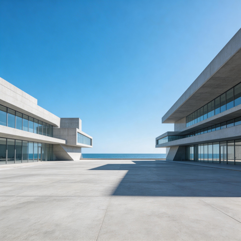 现代建筑与海景图片