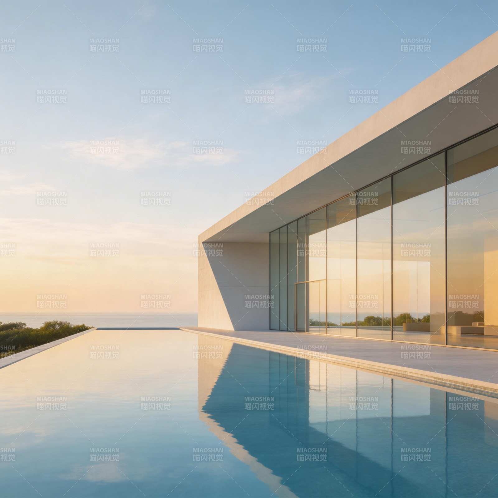 无边泳池与海景图片