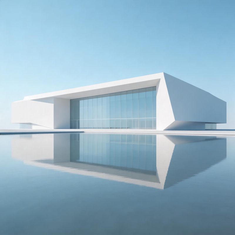 现代建筑倒影图片