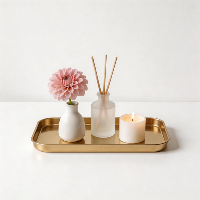 香氛烛光花艺摆件图片