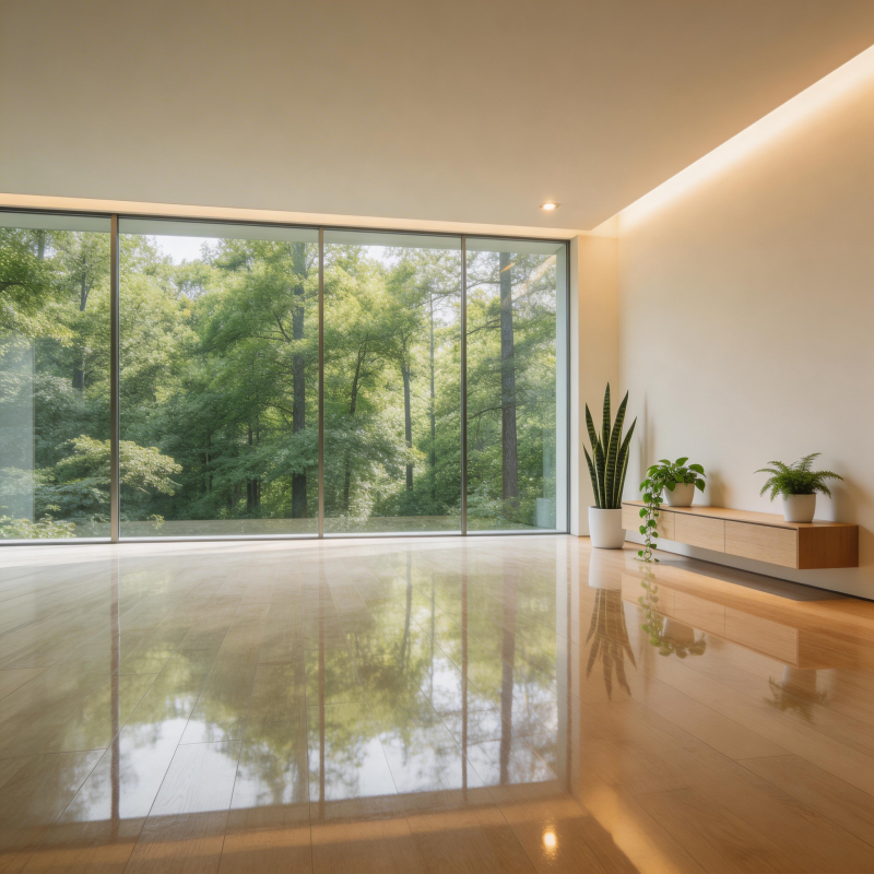 森林中的现代客厅图片