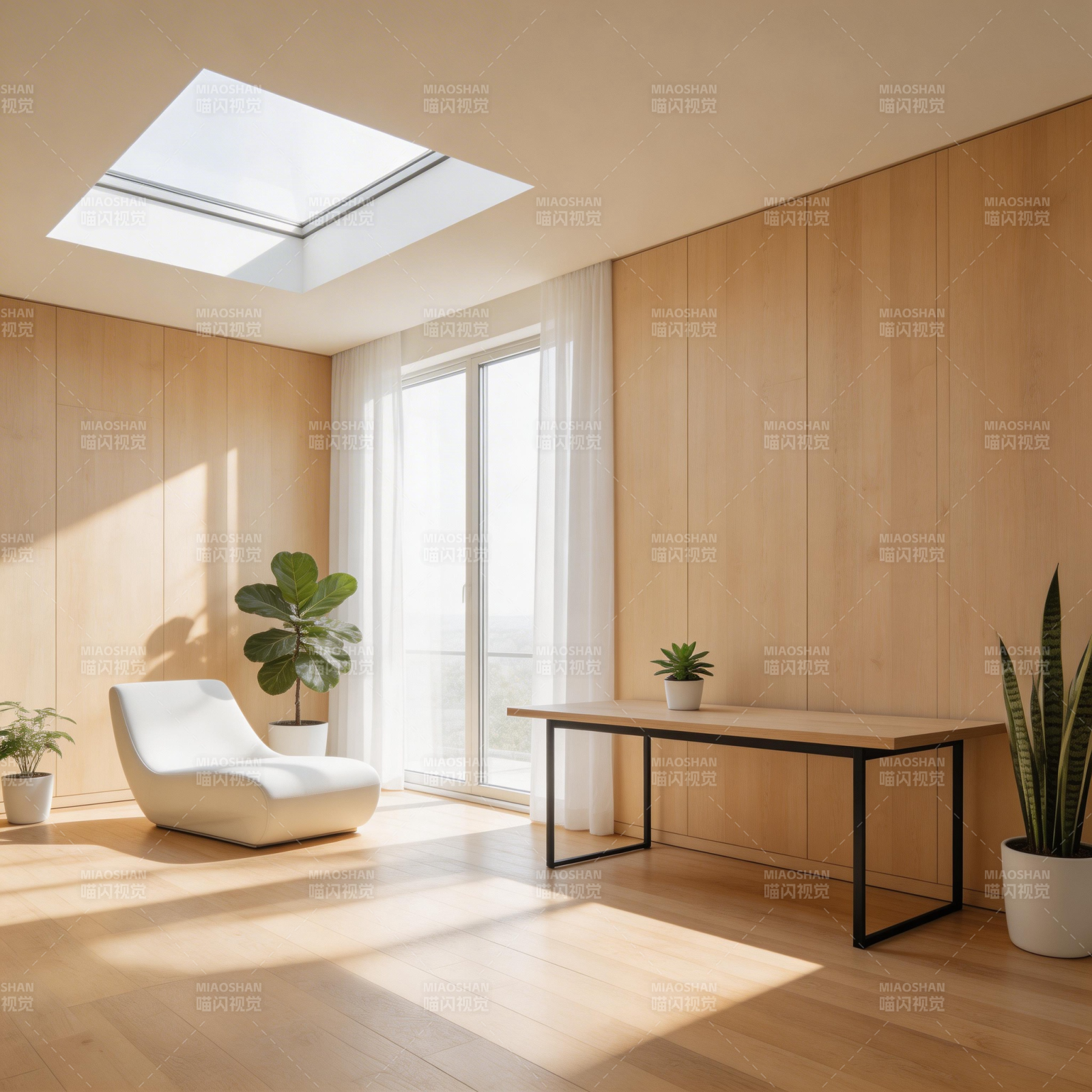 阳光木屋静谧角落图片