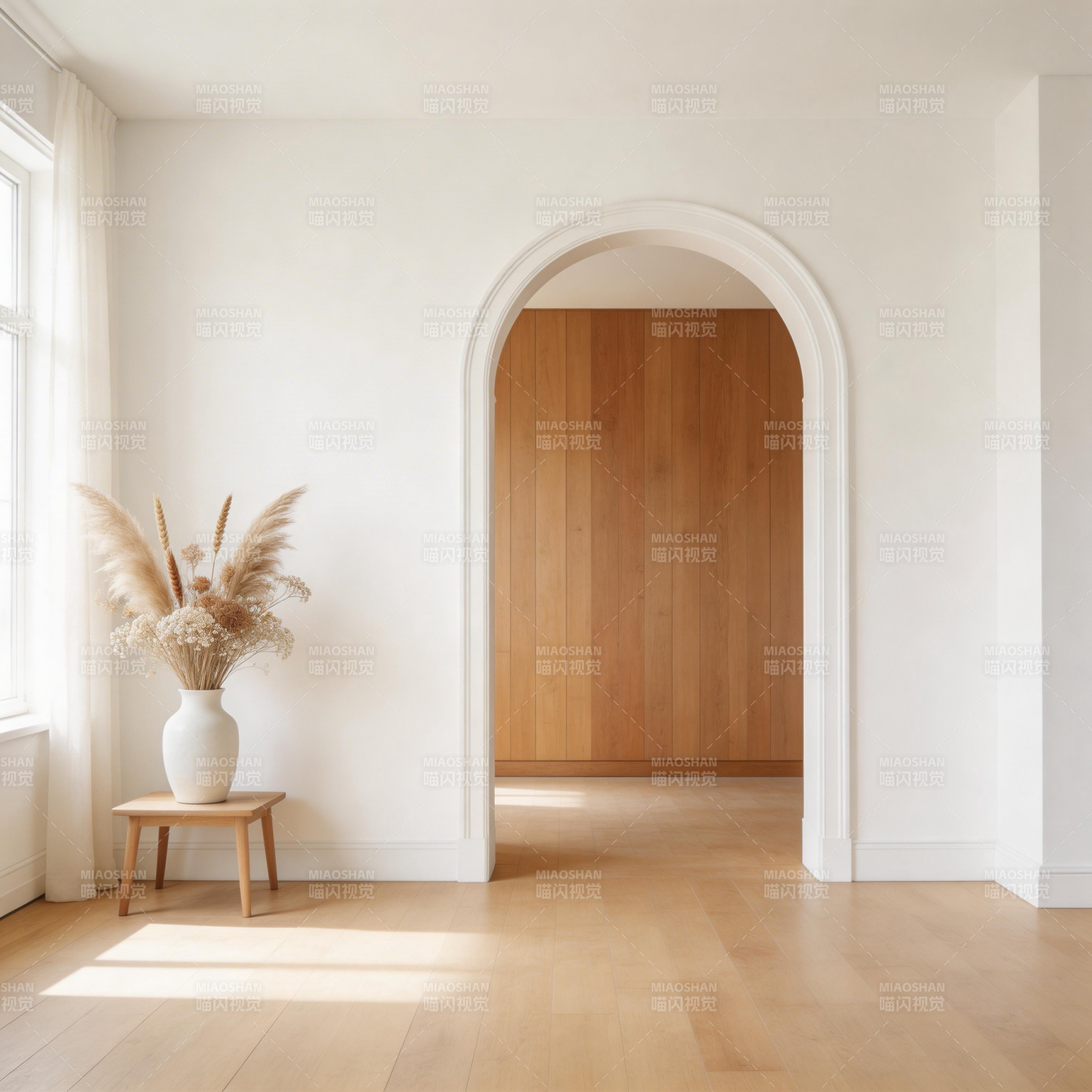 简约拱门光影之美图片