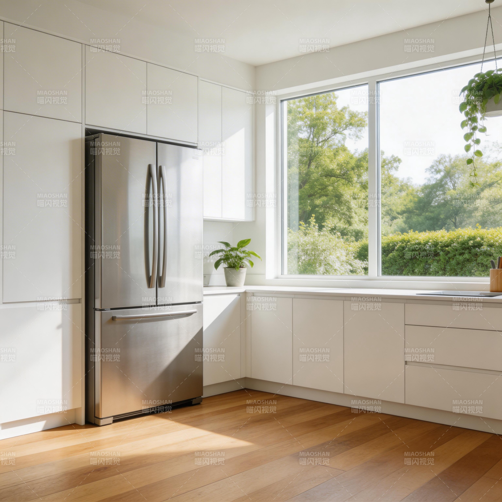 现代厨房 明亮温馨图片