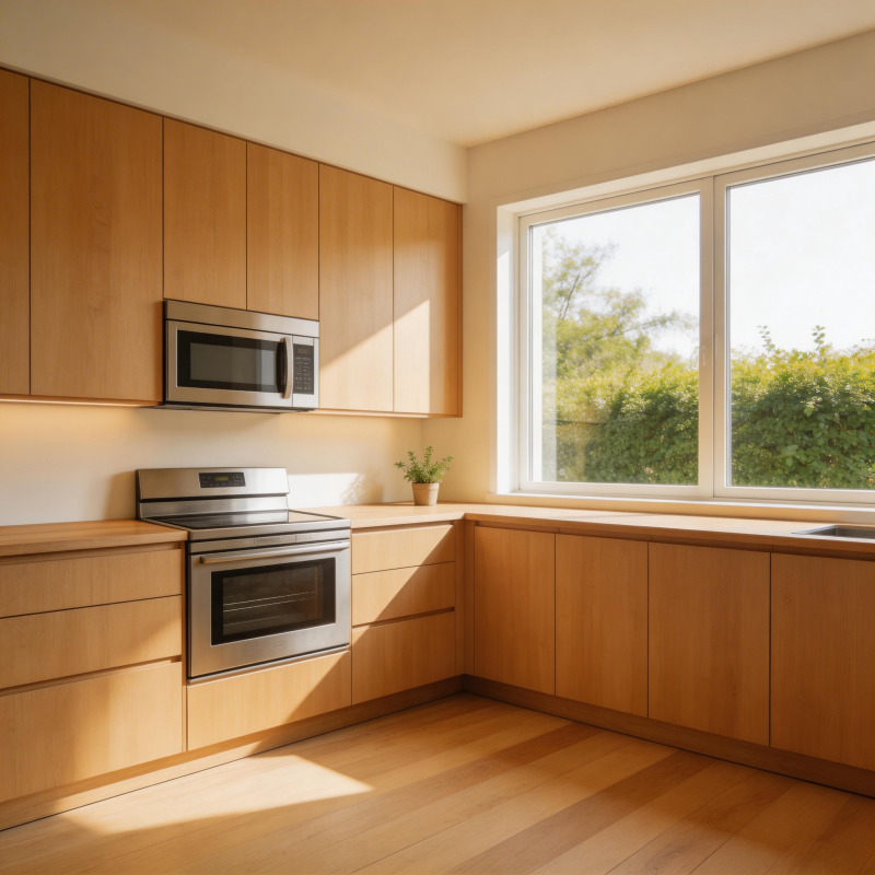 现代木质厨房设计图片