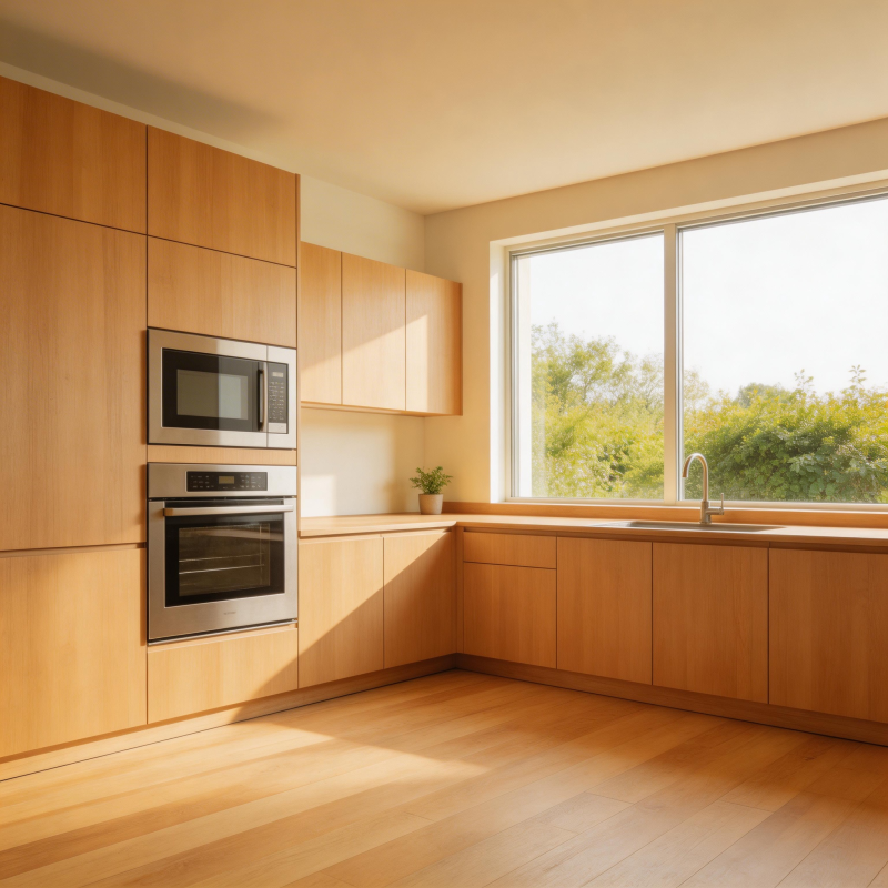 现代木质厨房图片