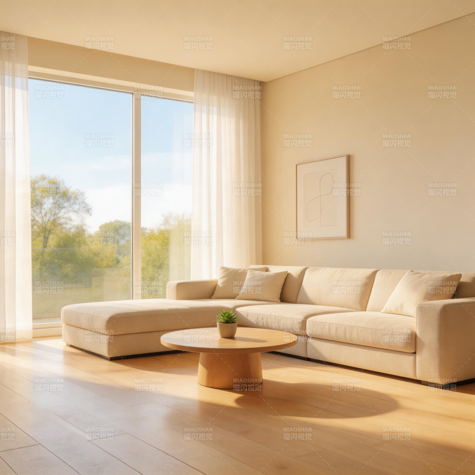 简约客厅 阳光满屋图片