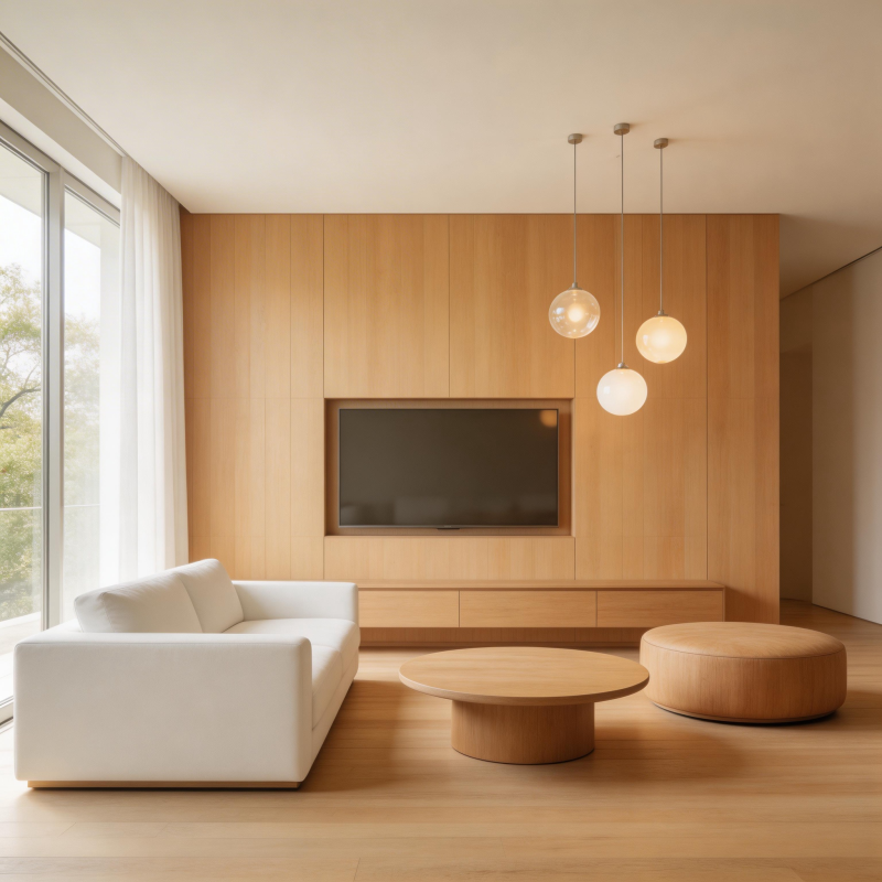 简约木质客厅设计图片