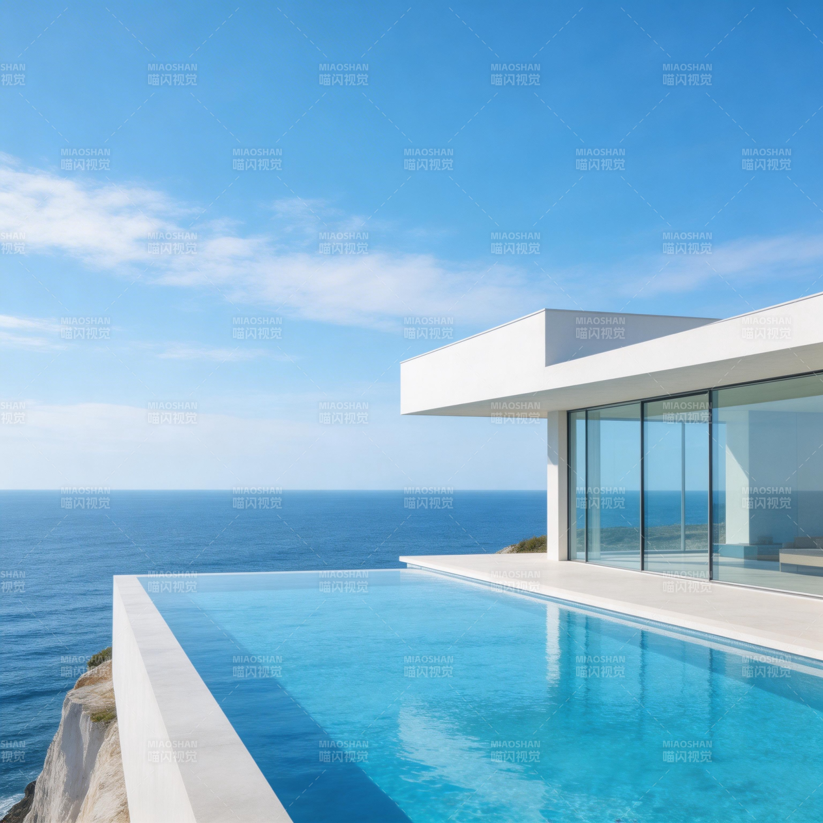 海景无边泳池图片
