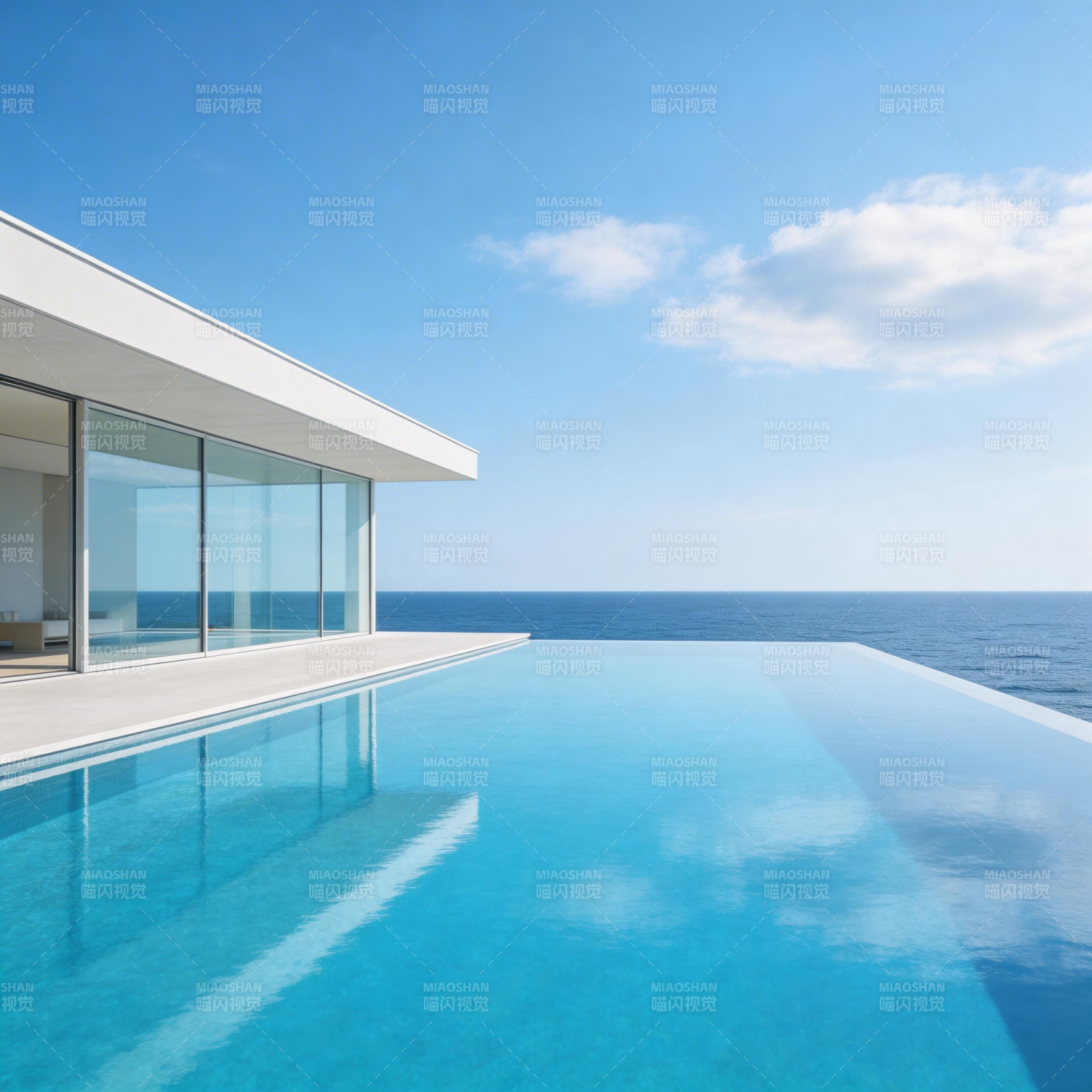 海景无边泳池图片