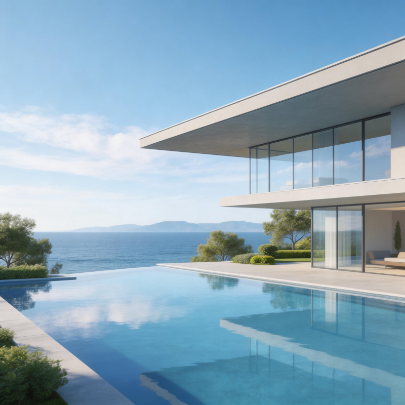 海景泳池别墅图片