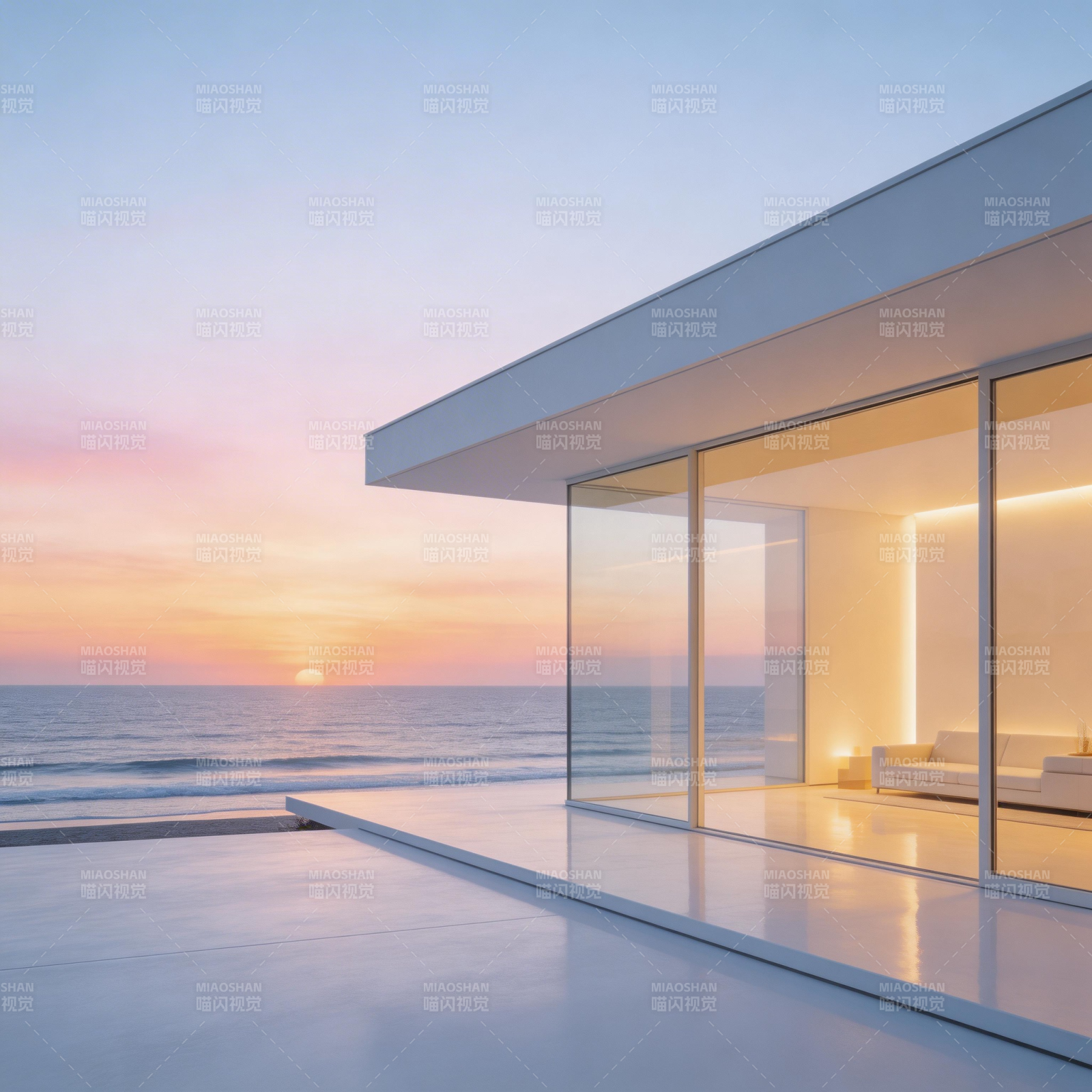 海景夕阳现代居所图片