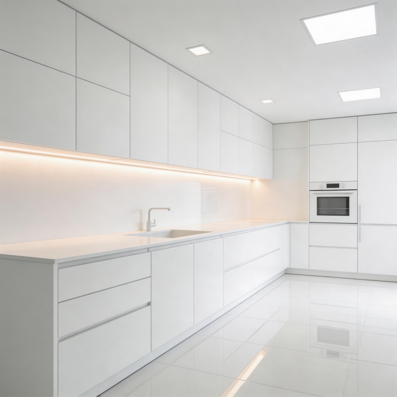 极简白色厨房图片