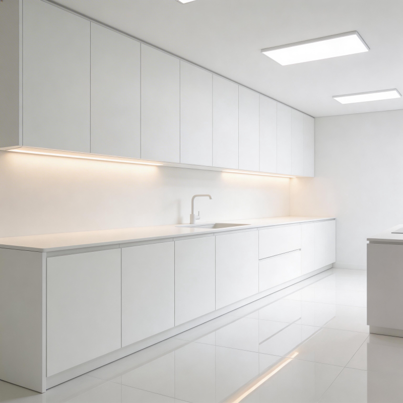 极简白色厨房设计图片